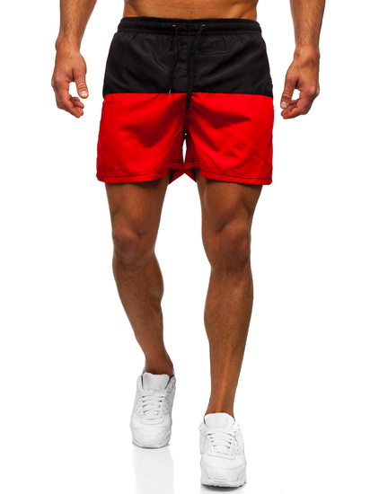 Men’s Swimming Trunks Black-Red Bolf HM058A