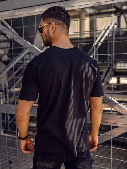 Men's Printed T-shirt Black Bolf KS2525TA