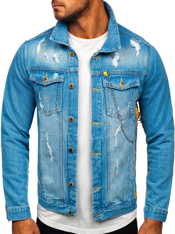 Men's Denim Jacket Blue Bolf 3-4