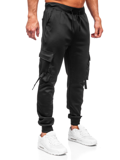 Men's Cargo Joggers Black Bolf 8K1118