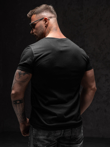 Men's Printed T-shirt Black Bolf KS2652