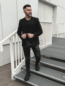 Men’s Elegant Suit Jacket Black Bolf 1652A