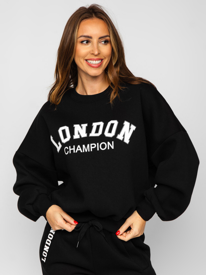 Women's Warm 2-Piece Tracksuit Black Bolf VP09