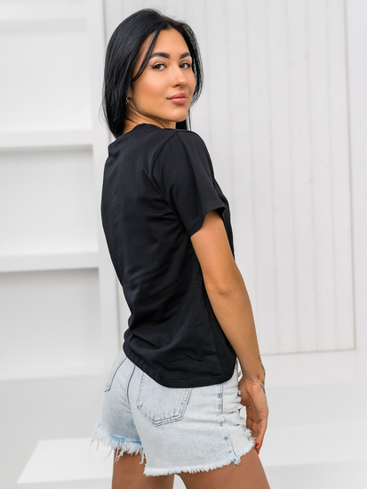 Women's Printed T-shirt Black Bolf 97T2110