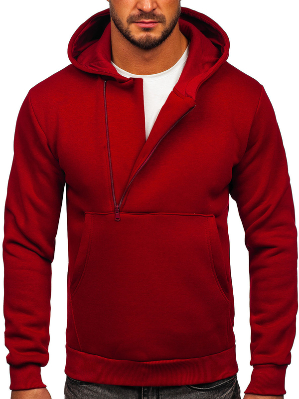 Men's Thick Hoodie Claret Bolf 02
