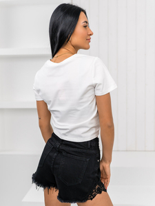 Women's Printed T-shirt White Bolf 96T612