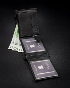 Men's Leather Wallet Black 12229