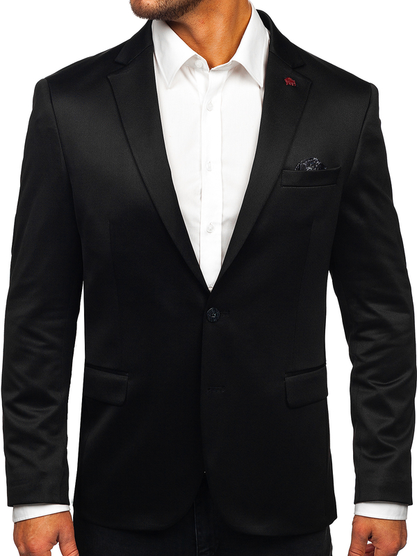 Men’s Elegant Suit Jacket Black Bolf 022