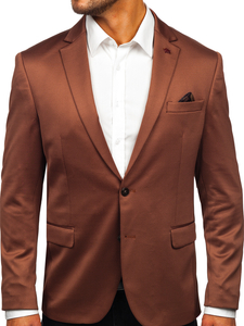 Men’s Elegant Suit Jacket Brown Bolf 022