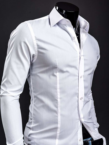Men’s Elegant Long Sleeve Shirt White Bolf 1703A