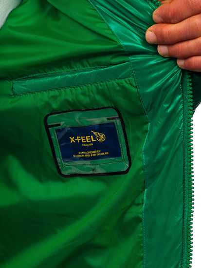 Men's Winter Quilted Jacket Green Bolf 9981