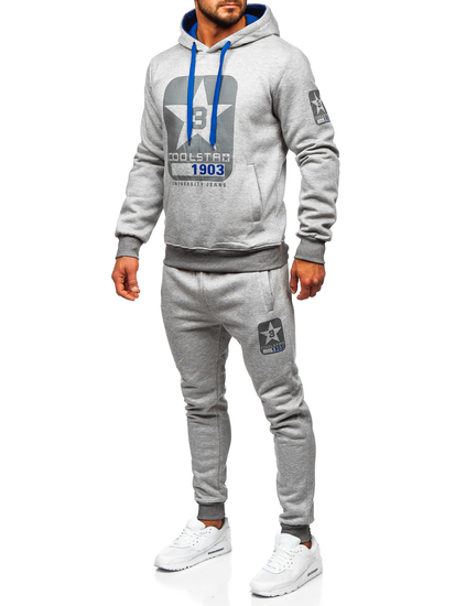 Men's Tracksuit with Hood Grey Bolf 8C59