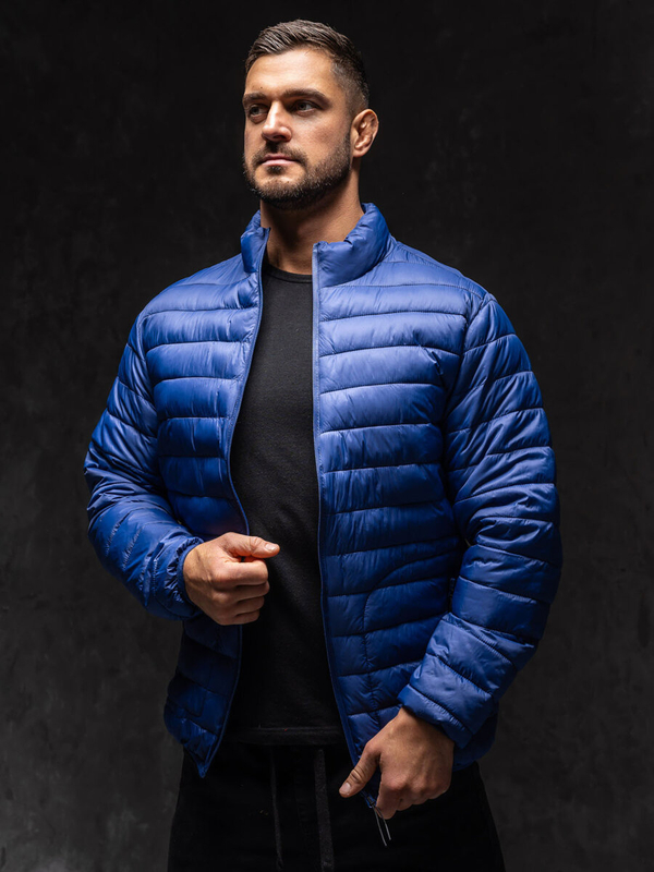 Men's Quilted Lightweight Jacket Navy Blue Bolf 13007A1