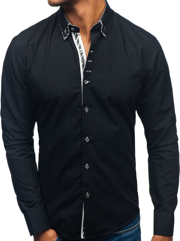 Men's Long Sleeve Shirt Black Bolf 3762