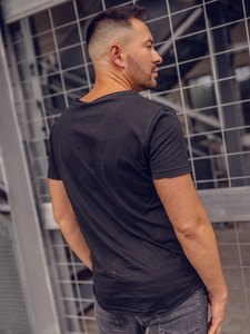 Men’s Basic V-neck T-shirt Black Bolf 4049A