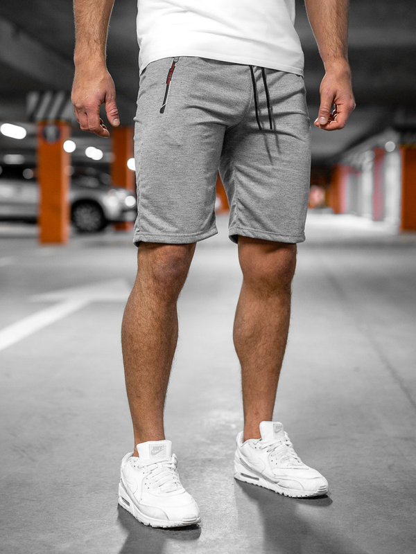 Men's Sweat Shorts Grey Bolf JX711