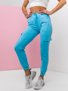 Women's Cargo Sweatpants Sky Blue Bolf HW2516C