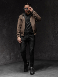 Men's Cotton Lightweight Jacket Khaki Bolf 84M3010A1