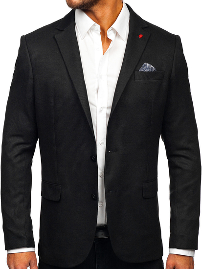 Men’s Elegant Suit Jacket Black Bolf 05