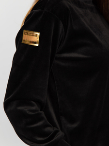 Women's 2-Piece Velour Tracksuit Black Bolf 8129