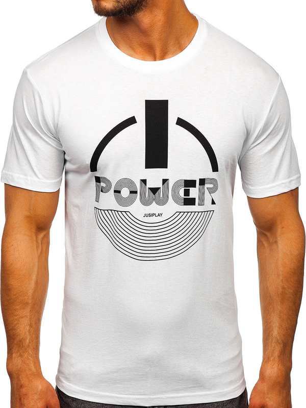 Men's Printed T-shirt White Bolf 0011