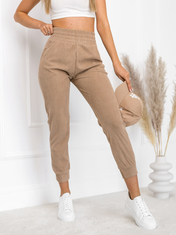 Women’s Striped Sweatpants Brown Bolf W7855