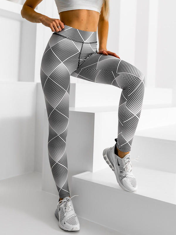 Women's Leggings White-Black Bolf 20967