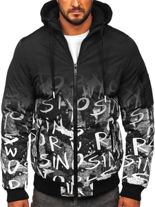 Men's Winter Quilted Jacket Black Bolf 27M8102