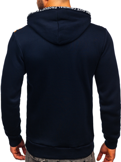 Men's Printed Hoodie Navy Blue Bolf 6287