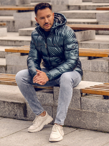 Men's Quilted Winter Jacket Green Bolf EX2138A