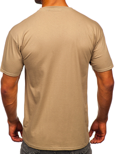 Men's Cotton Basic T-shirt Beige Bolf B459