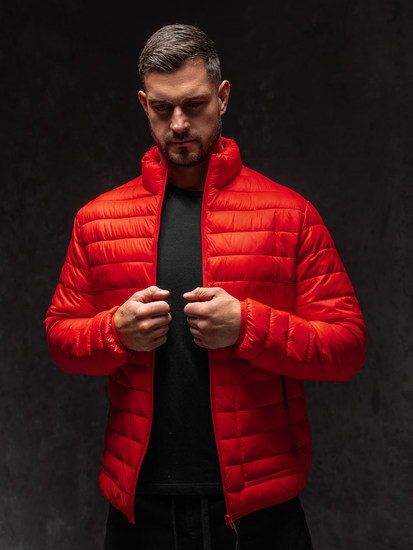 Men's Quilted Lightweight Jacket Red Bolf 13007A1