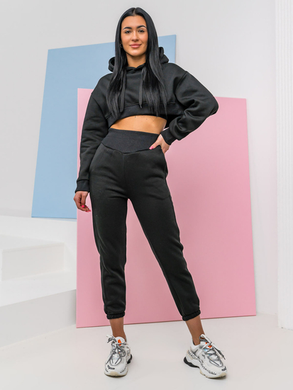 Women's 2-Piece Oversize Tracksuit Black Bolf 8C68