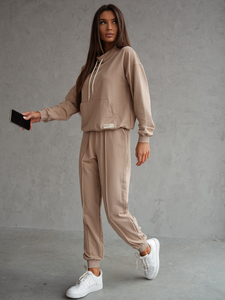 Women’s 2-Piece Sport Outfit Beige Bolf 82162