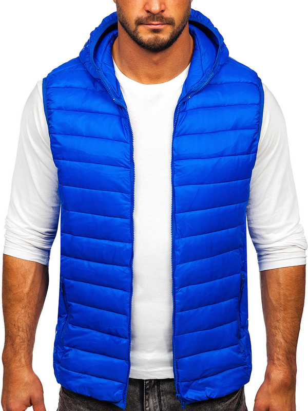 Men's Quilted Hooded Gilet Cobalt Bolf LY36