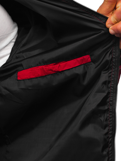 Men's Lightweight Bomber Jacket Claret Bolf 5M708