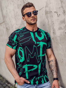 Men's Cotton Printed T-shirt Black Bolf KS1972A