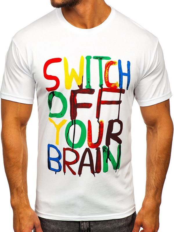 Men's Printed T-shirt White Bolf 1181