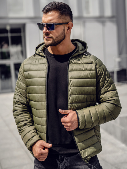 Men's Lightweight Quilted Jacket Green Bolf 13021A