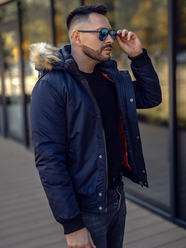 Men's Winter Jacket Navy Blue Bolf 2129