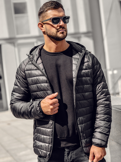 Men's Lightweight Quilted Jacket Black Bolf 58M13021A