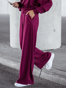 Women’s 2-piece Zip Butter Sport Outfit Claret Bolf 821109