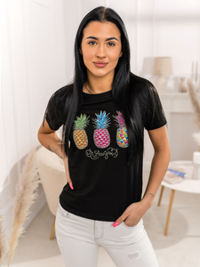 Women's Printed T-shirt Black Bolf 95T2522