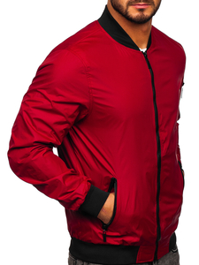 Men's Lightweight Bomber Jacket Claret Bolf 5M708