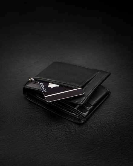 Men's Leather Wallet Black 12229