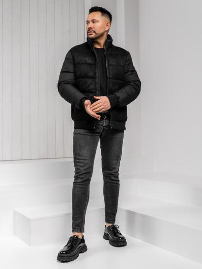 Men's Quilted Winter Jacket Black Bolf 22M336A1