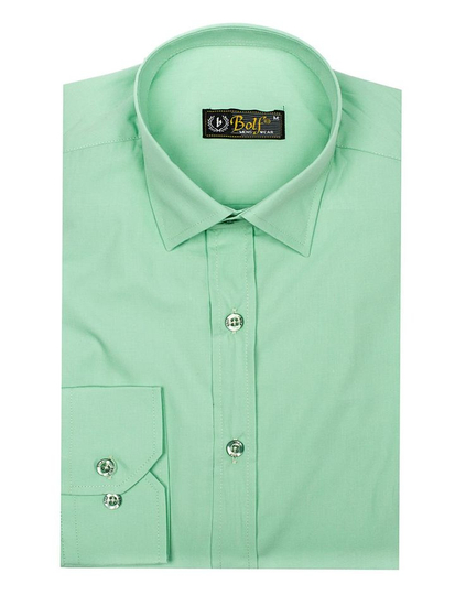 Men’s Elegant Long Sleeve Shirt Mint Bolf 1703