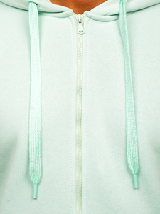 Men's Thick Zip Hoodie Light Mint Bolf 2008