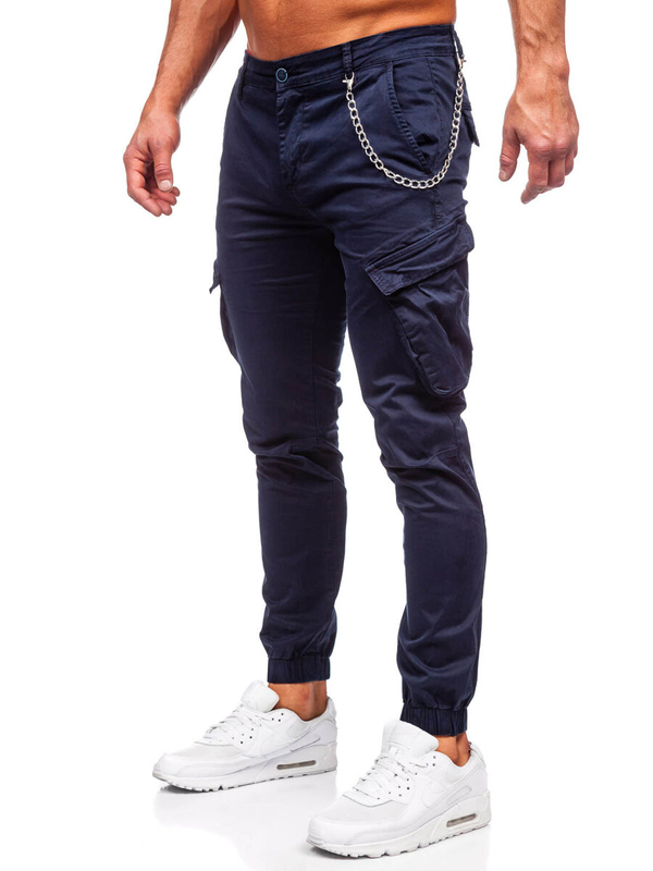 Men's Cargo Joggers Navy Blue Bolf SK850