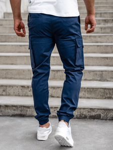 Men's Cargo Joggers Navy Blue Bolf 701